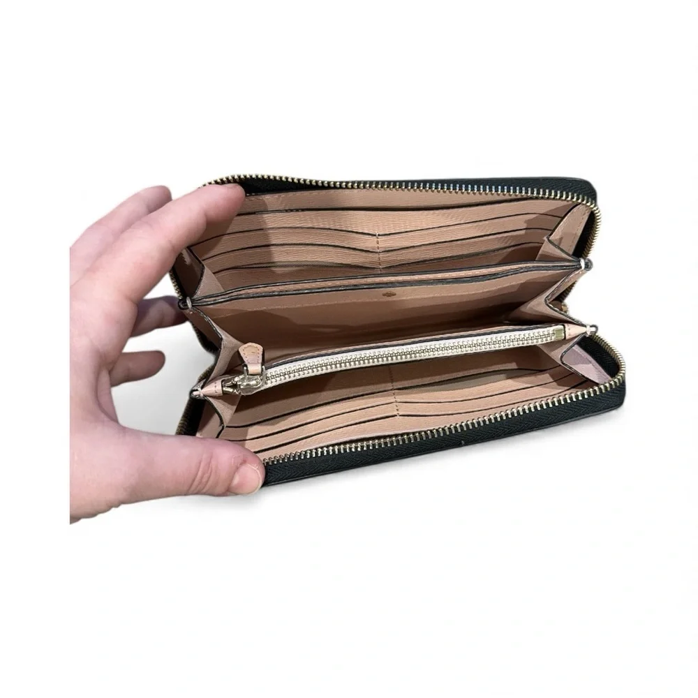 Kate Spade Black Wallet with Gold Accents